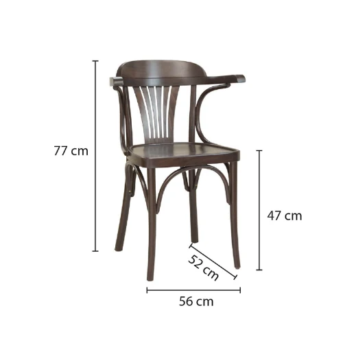Amiri Bistrostuhl mit Holzsitz