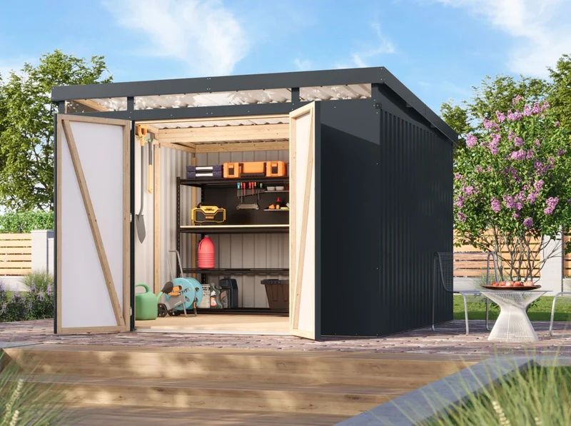 Karibu Metallgerätehaus Iridium 3,5 in Anthrazit