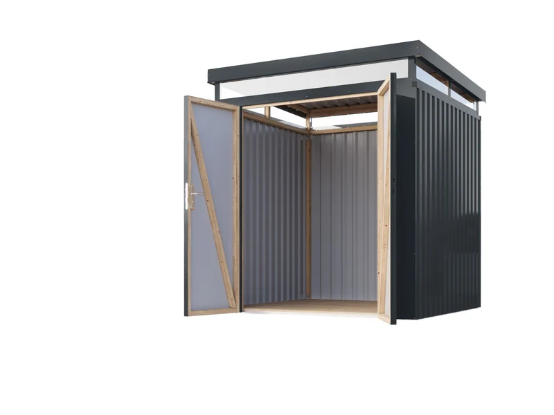 Karibu Metallhaus Aurum 2 in Anthrazit