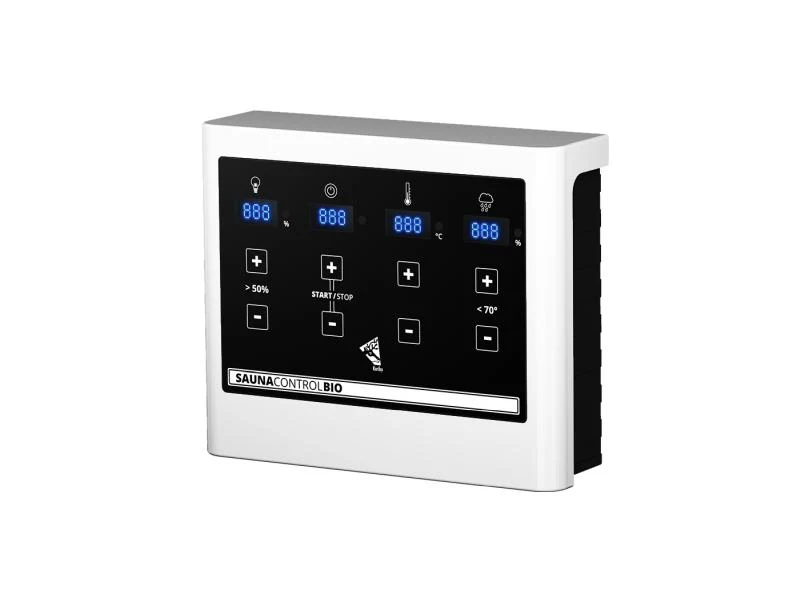 Karibu Sauna Adelina inkl. 9 kW Bioofen ext. Steuerung mit klassischer Saunatür -mit Dachkranz-