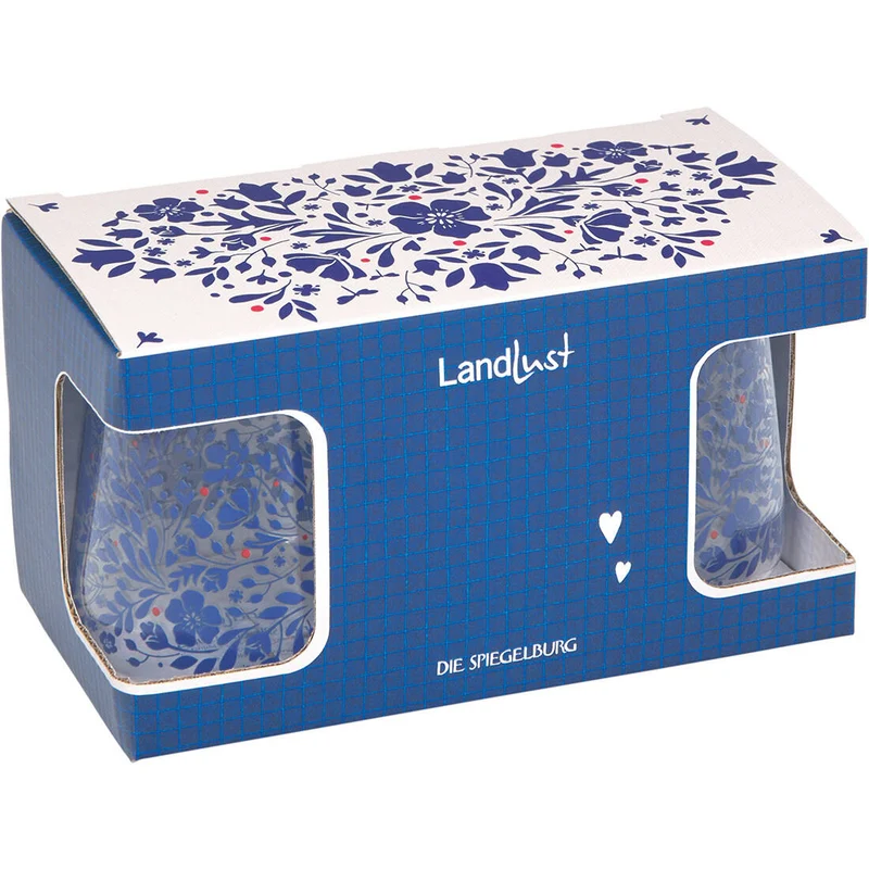 Trinkgläser Blaue Blumen (2er-Set)