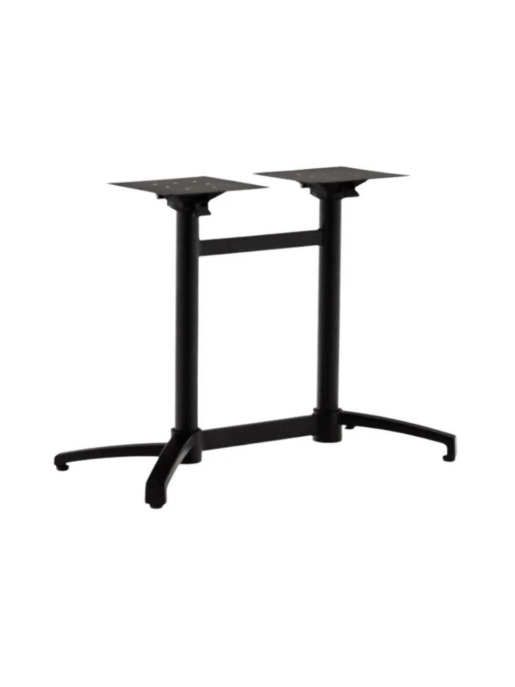 Aluminium Doppel Tischgestell Schwarz H 72 cm - L 105cm