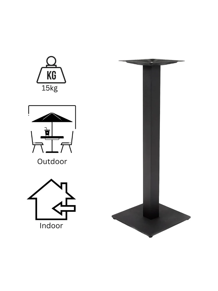 Indoor Tischgestell Schwarz, Höhe 108cm Tischbein Stahl