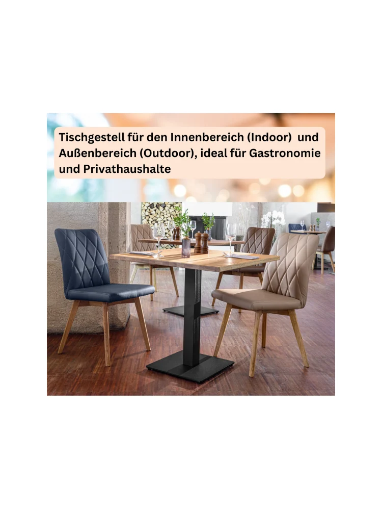 Indoor Tischgestell aus Stahl Tischbein Schwarz Höhe 72 cm