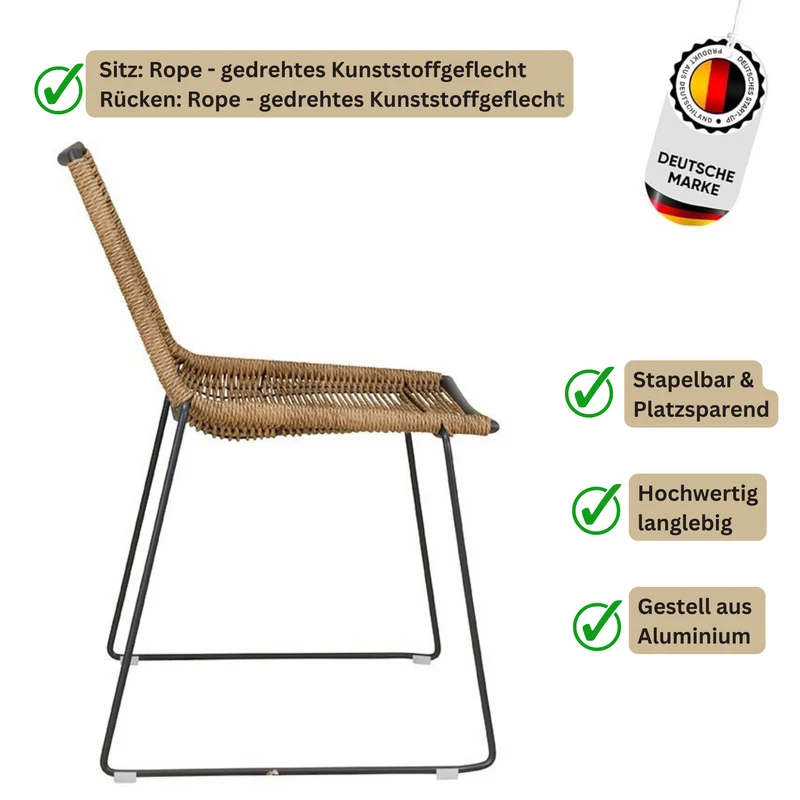 Ando Terrassenstuhl Stapelbar