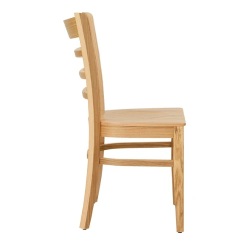 Harbi-02 Holzstuhl mit Holzsitz Eichenholz