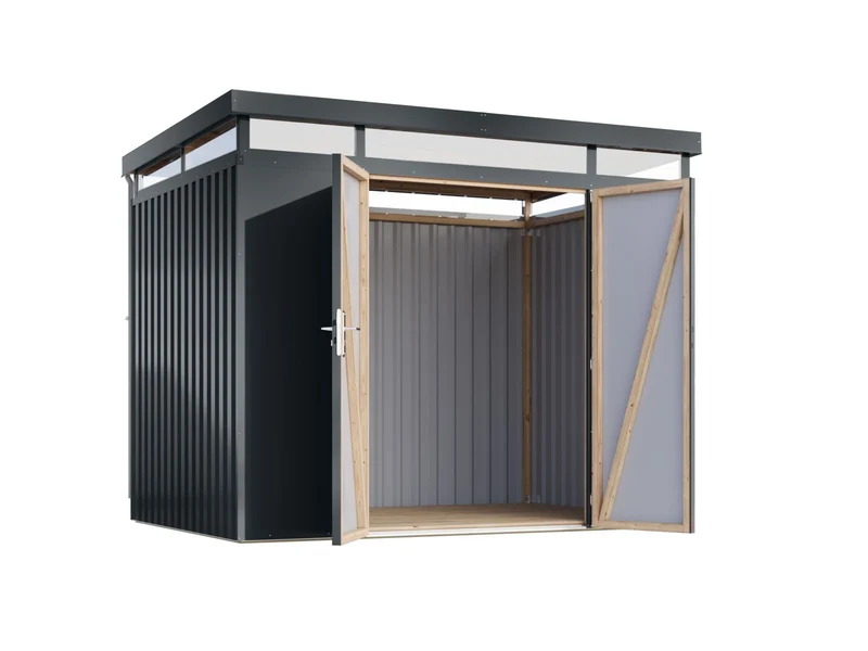 Karibu Metallhaus Aurum 3 in Anthrazit