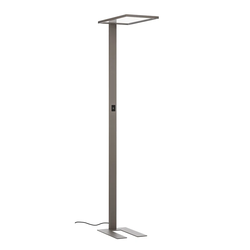 B-Ware Prios LED-Stehleuchte Standlampe Taronis 195 cm Touchdimmer Universalweiß Silber
