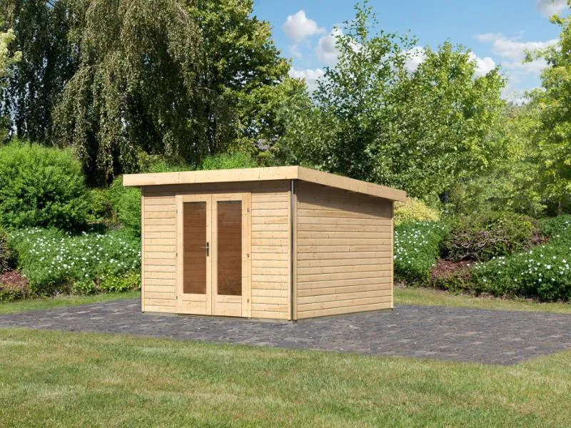 Karibu Gartenhaus Radeburg 1 natur 40 mm