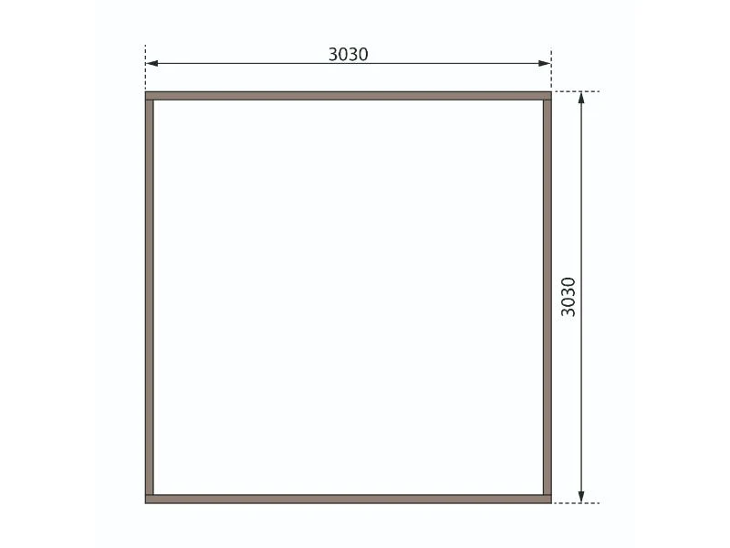 Karibu Gartenhaus Radeburg 1 natur 40 mm