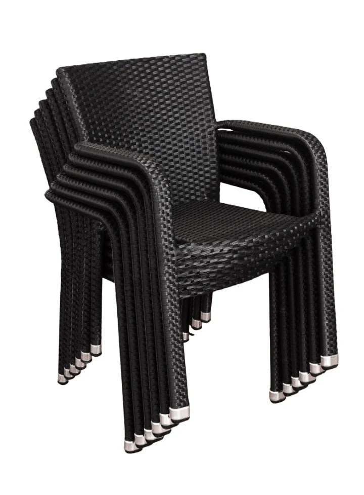 Tafal-03 Rattan Stuhl Aluminiumgestell -Stapelbar