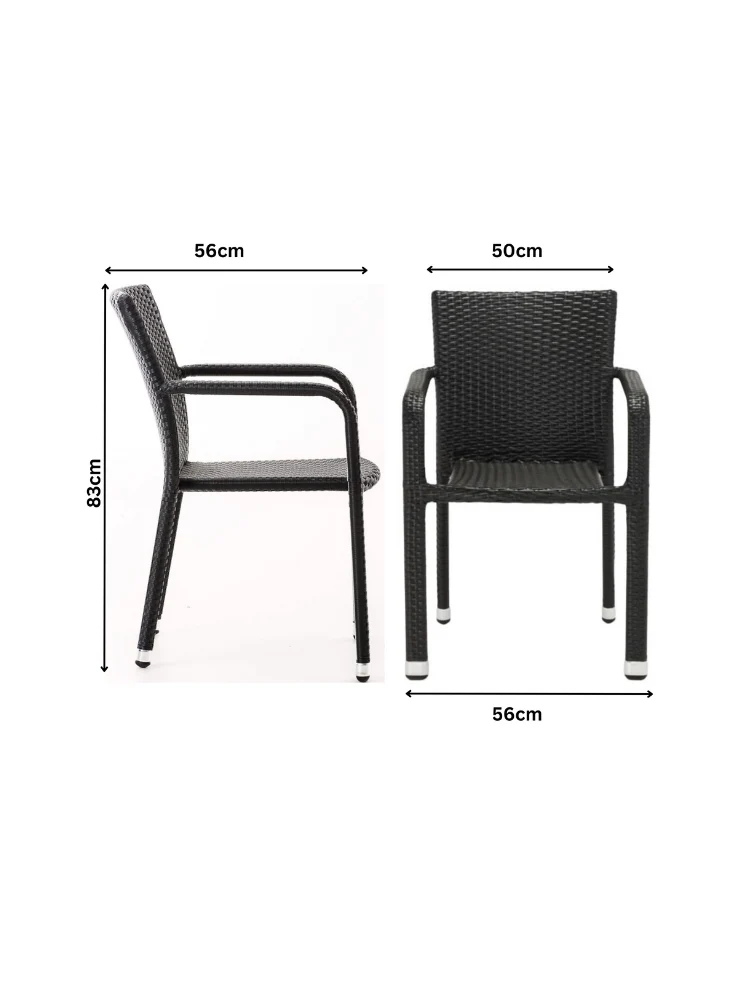 Tafal-03 Rattan Stuhl Aluminiumgestell -Stapelbar