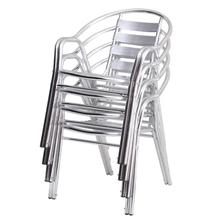 Gartenstuhl, Terrassenstuhl Aluminiumgestell - Stapelbar