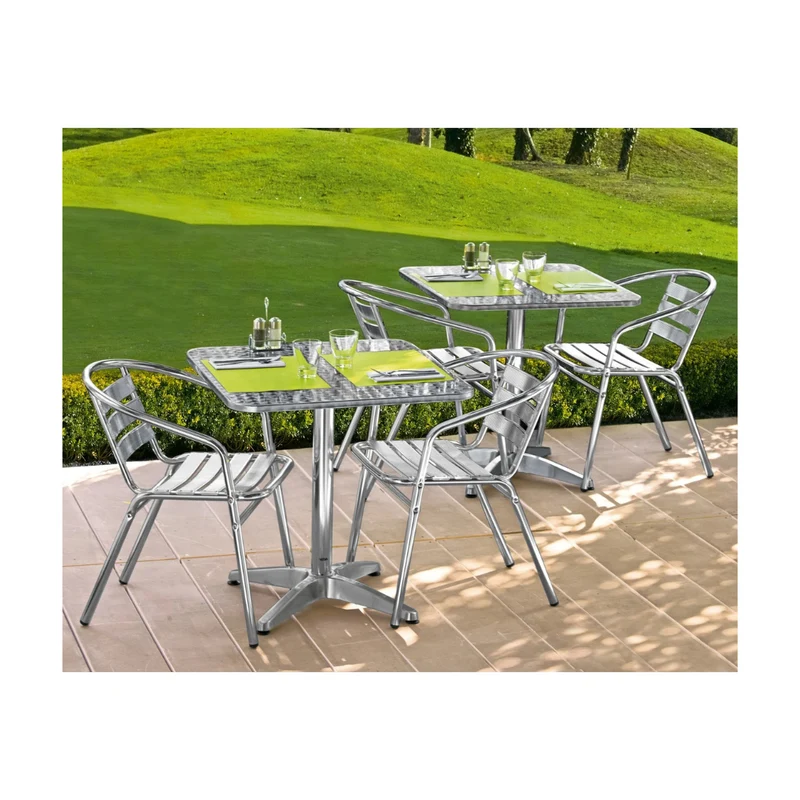 Gartenstuhl, Terrassenstuhl Aluminiumgestell - Stapelbar