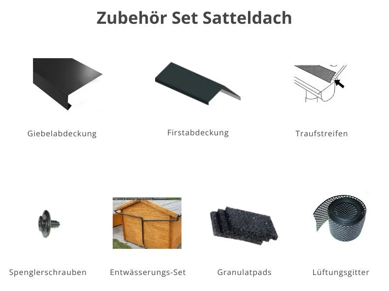 Zubehör Set für Karibu Gartenhaus Talkau 3