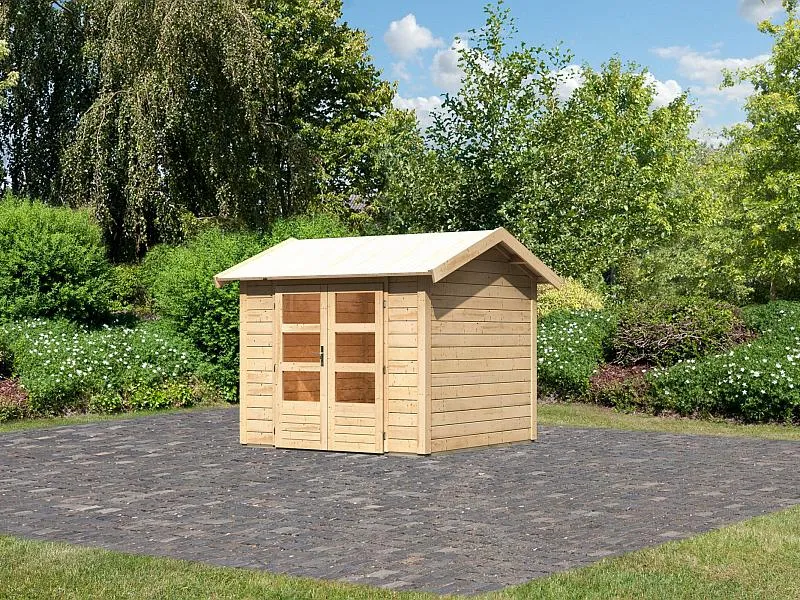 Karibu Gartenhaus Theres 3 natur 28 mm