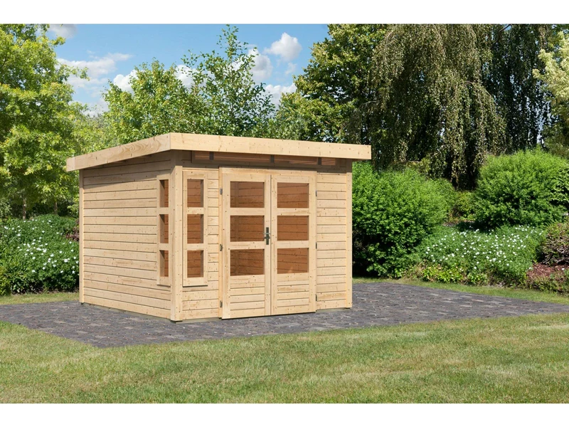 Karibu Gartenhaus Kastorf 6 - 28 mm natur