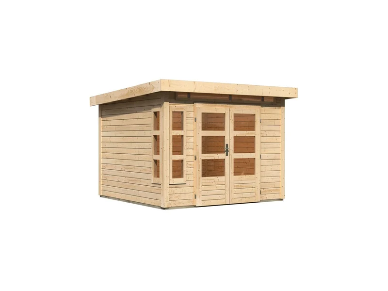 Karibu Gartenhaus Kastorf 6 - 28 mm natur