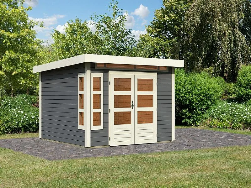 Karibu Gartenhaus Kastorf 6 terragrau - 28 mm