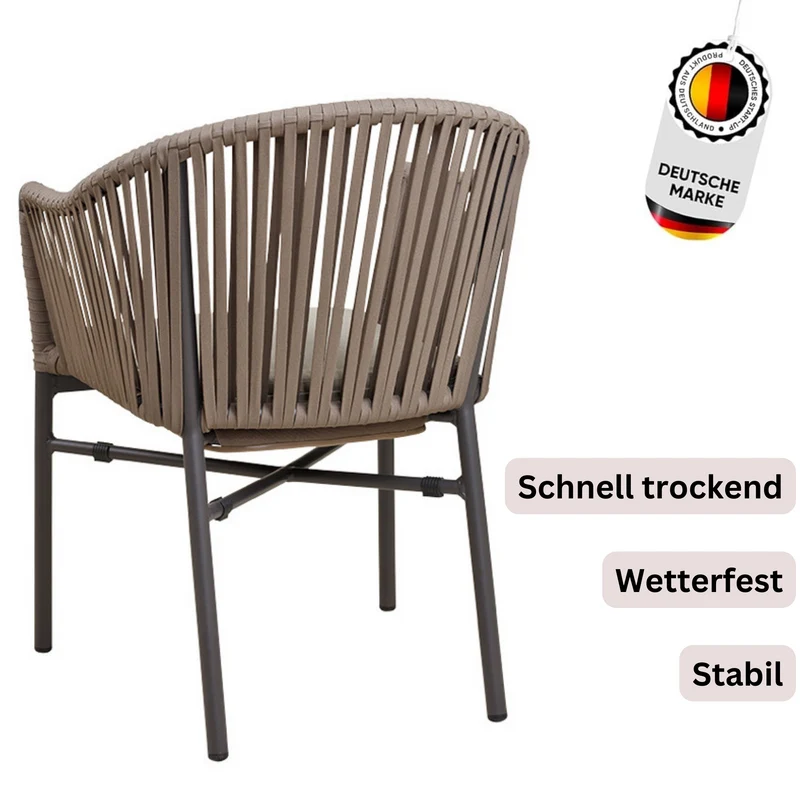 Moka-03 Terrassenstuhl Inkl. Sitzkissen – Stapelbar