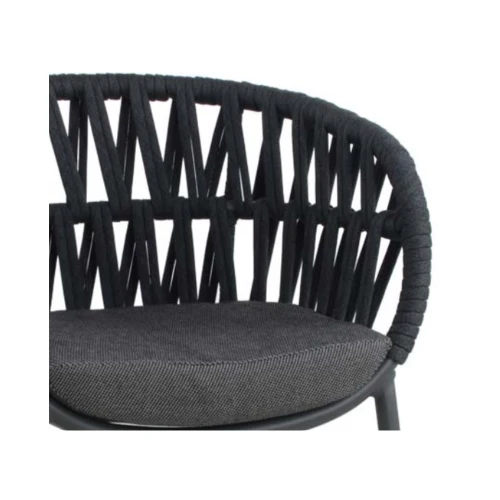Stapelbarer Sessel aus Aluminium Anthrazit