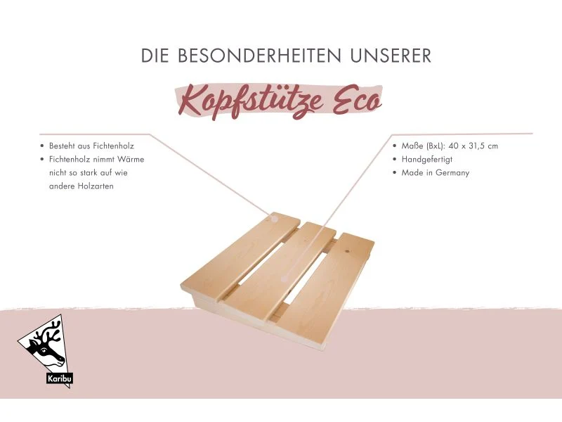 Karibu Kopfstütze Basic, naturbelassen