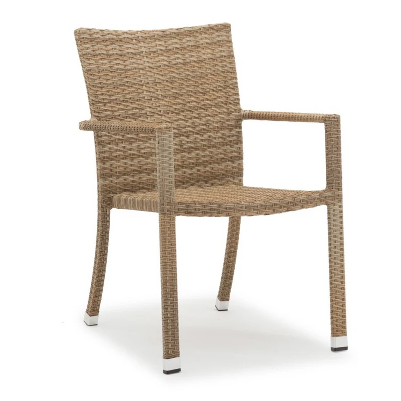 Gartenstuhl Rattan- Armlehne, Stapelbar