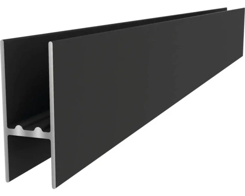 B-Ware Profil Schiene Konsta Profil Verto Zaun Aluminium Metall Schwarz