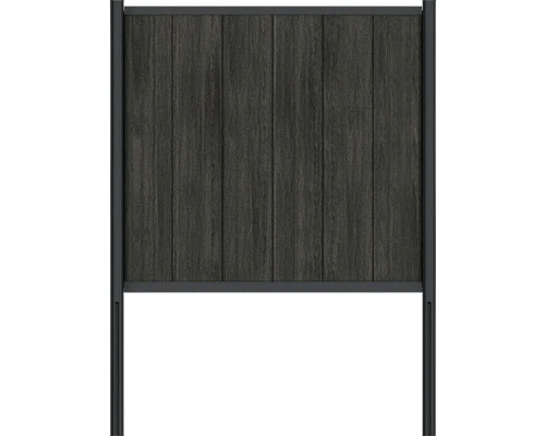 B-Ware Profil Schiene Konsta Profil Verto Zaun Aluminium Metall Schwarz