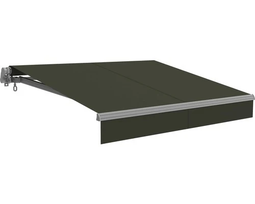 D-Ware Gelenkarmmarkise 3,5x2,5 Stoff Uni grau Lotuseffekt RAL 9006 weißalu DEFEKTWARE