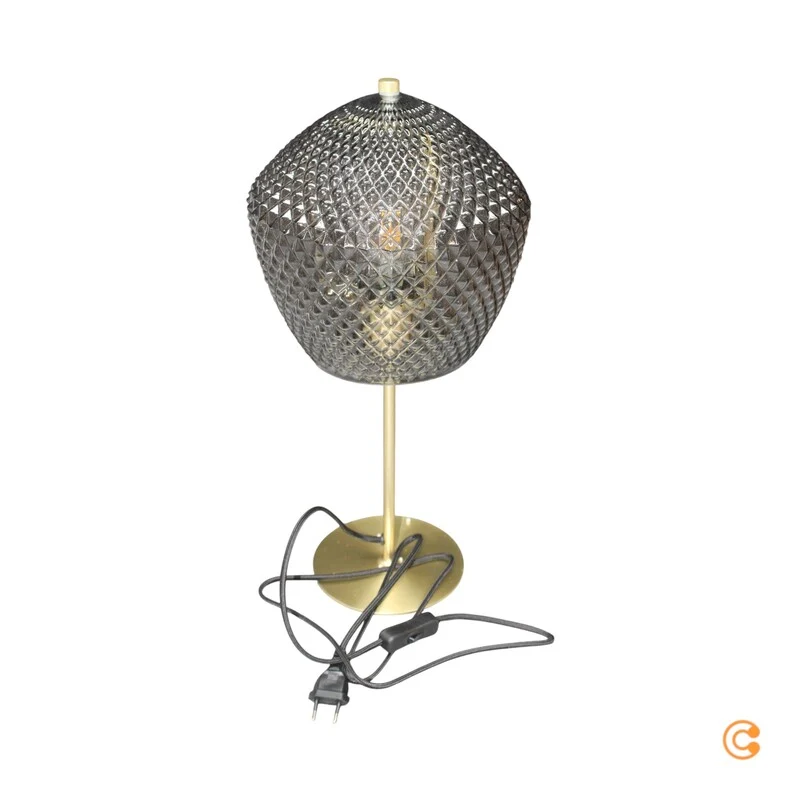 B-Ware Nordlux Tischleuchte Lampe Orbiform Glas rauchgrau transparent Schalter E27977