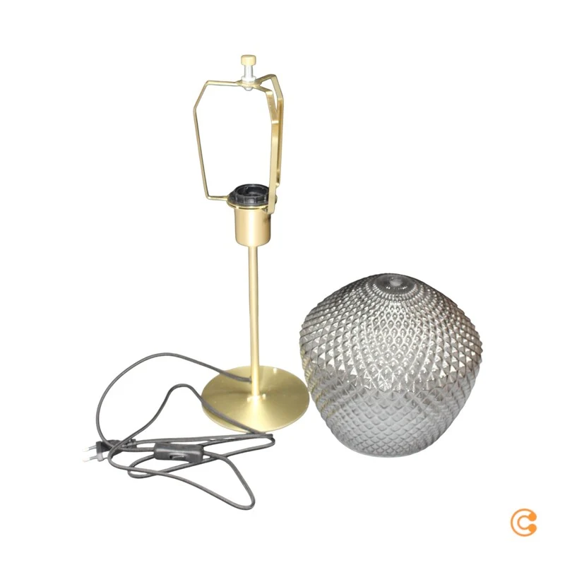 B-Ware Nordlux Tischleuchte Lampe Orbiform Glas rauchgrau transparent Schalter E27977