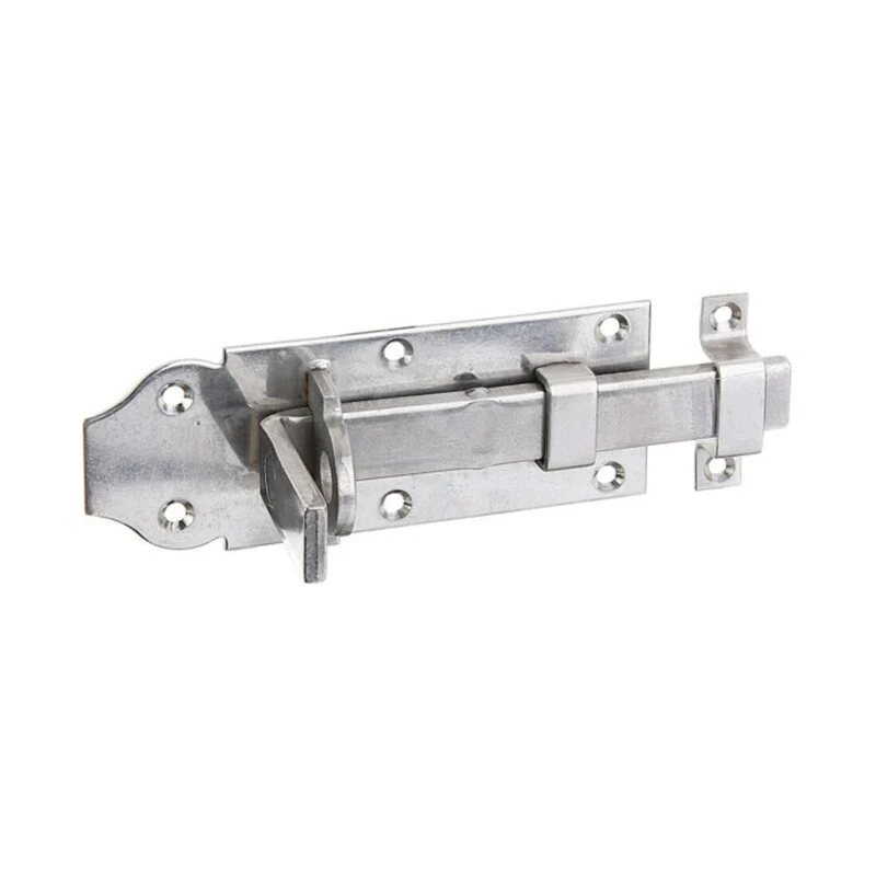 10x B-Ware GAH Alberts Schlossriegel Tür Edelstahl Gelb Gerade Mit Schlaufe 120mm 10 STÜCK