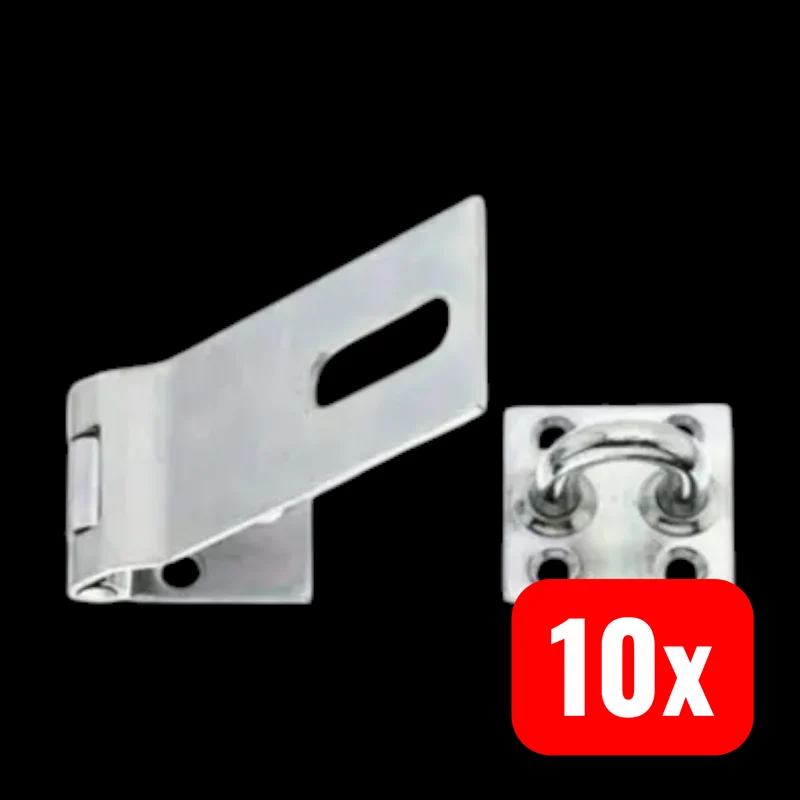 10x B-Ware GAH Sicherheitsüberfalle 93x38 Schlossriegel Stahl galvanisch verzinkt 10 STÜCK