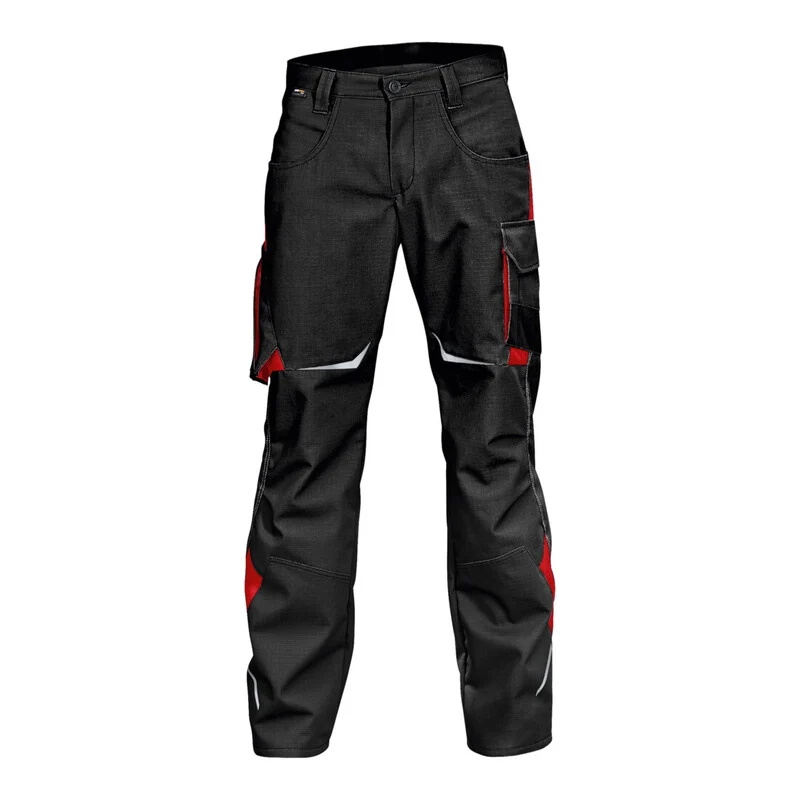 B-Ware Kübler Hose Arbeitshose Pulsschlag 2424 Schwarz Mittelrot Seitentaschen Größe 56
