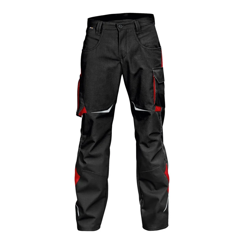 B-Ware Kübler Hose Arbeitshose Pulsschlag 2424 Schwarz Mittelrot Seitentaschen Größe 56