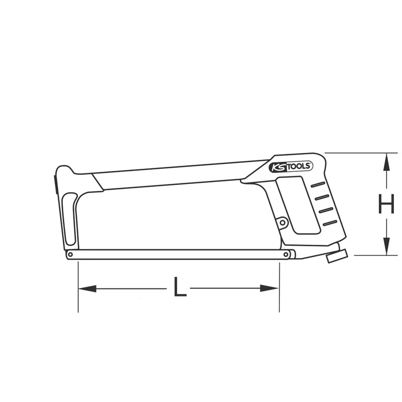 B-Ware KS Tools Metallsägebogen 9072100 leicht mit Handschutz und Daumenstütze 305mm