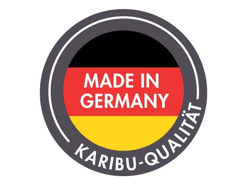 Karibu Stelzenhaus Fidel naturbelassen + Rutsche blau