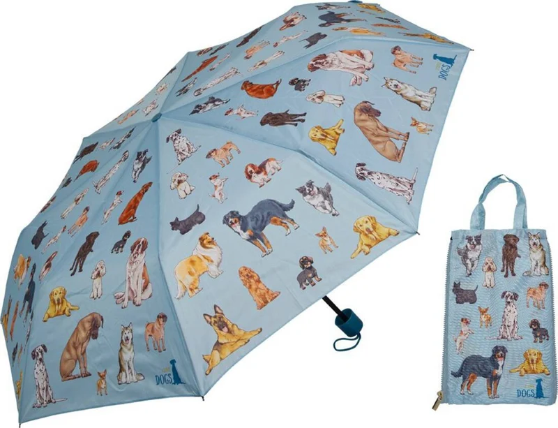 Taschenschirm mit Hundemotiv