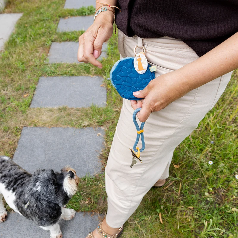 Schlüsselanhänger und Allzwecktäschchen Hunde (2er-Set)