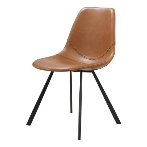 PU-Leder Stuhl Cognac