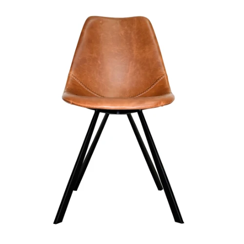 PU-Leder Stuhl Cognac