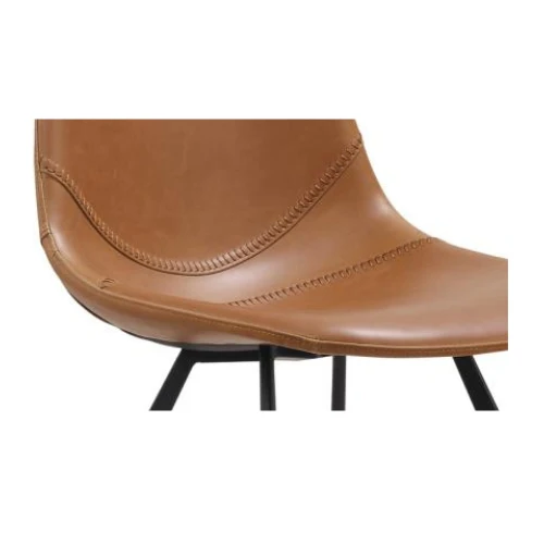 PU-Leder Stuhl Cognac