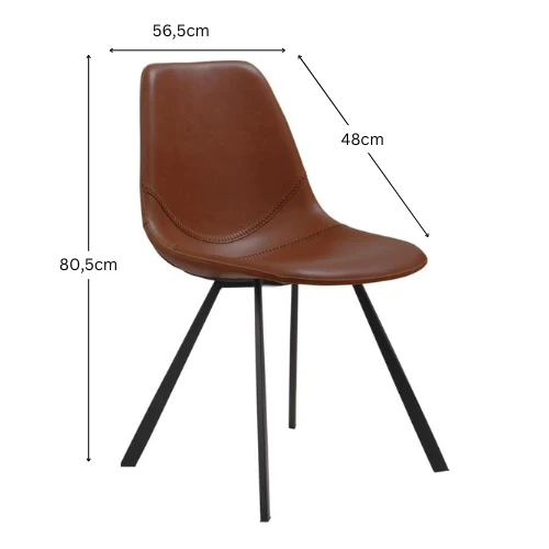PU-Leder Stuhl: Dunkelbraun