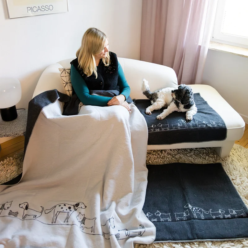 Sofadecke Hunde