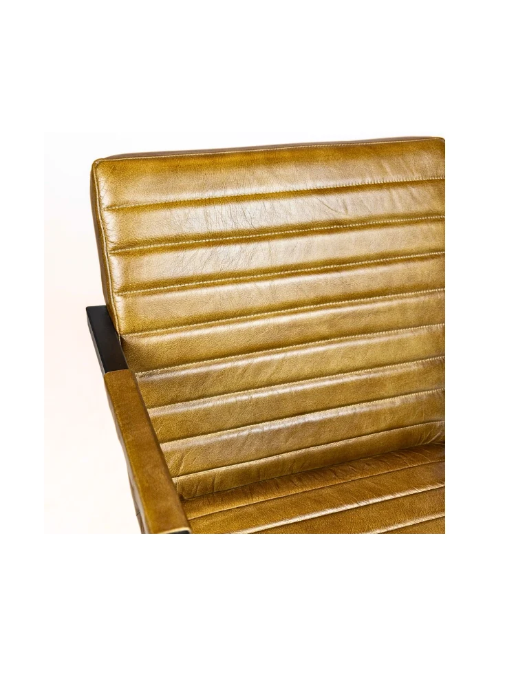 Elona Armstuhl Büffelleder Cognac