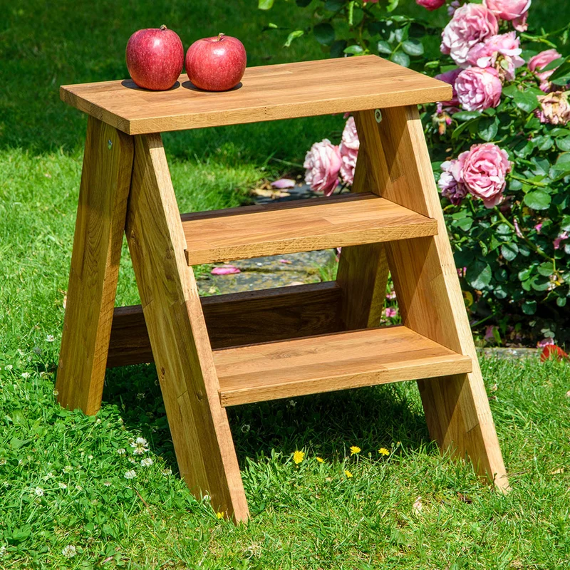 Holztritt aus Eichenholz