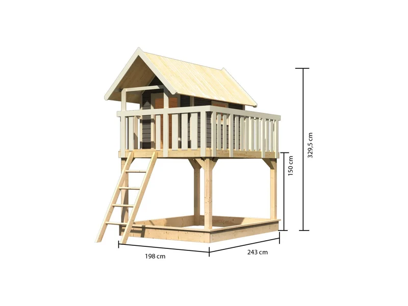 Karibu Stelzenhaus Fidel terragrau