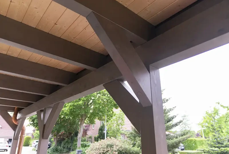 Flachdachcarport aus Holz 300x500cm