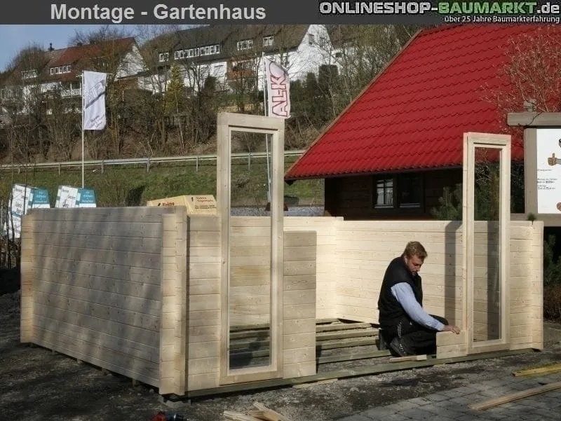 Montage Karibu Gartenhaus Kandern 9